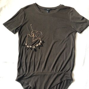 Forever 21 olive green body suit